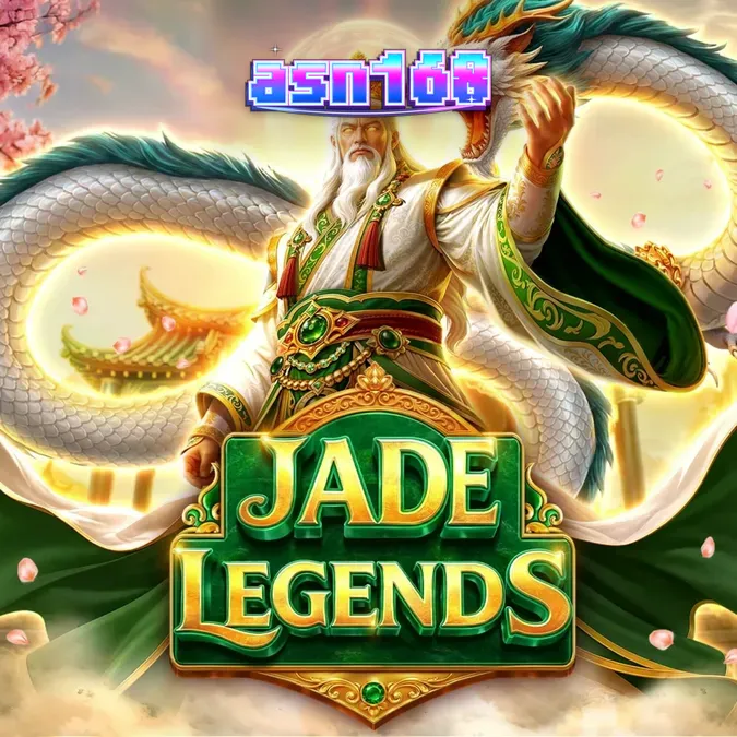 Tampilan visual slot Jade Legends dengan latar belakang mitologi Asia